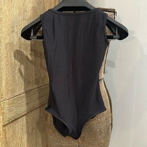 Yukiko Sofiane Black nylon leotard size small